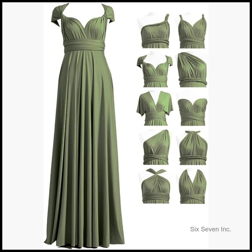Convertible Infinity Bridesmaid Dress with Bandeau, Plus Size, Multi-Way